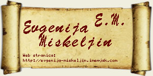 Evgenija Miškeljin vizit kartica